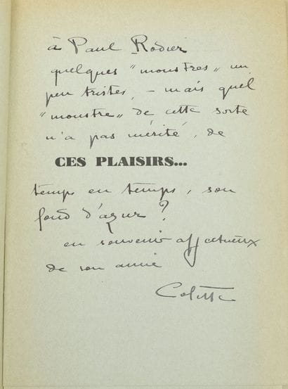 COLETTE
These pleasures... 

J.Ferenezi &...