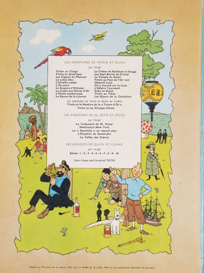 HERGÉ (1907-1983)
Lot of ten albums including:...