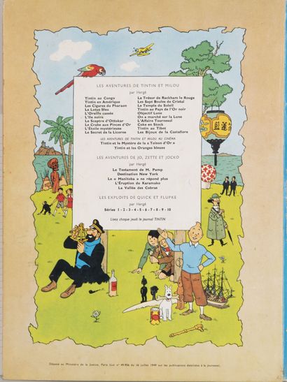 HERGÉ (1907-1983)
Lot of ten albums including:...