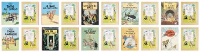 HERGÉ (1907-1983)
Lot of ten albums including...