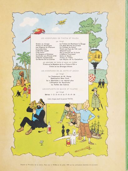 HERGÉ (1907-1983)
Lot of ten albums including...