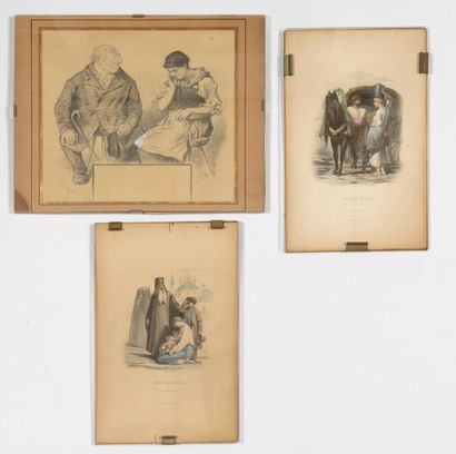 Lot de 6 gravures sur le thème de la Russie...