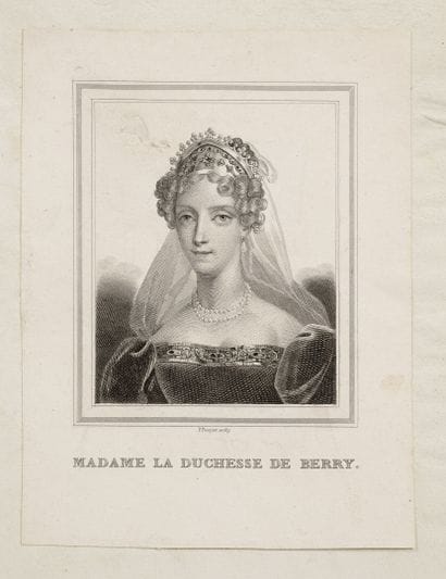 Lot de trois gravures sur papier représentant...
