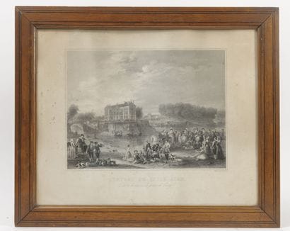 Lot comprenant :
- Le Louvre sous Louis XV.

Gravure...