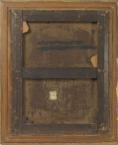 Ecole du XIXème siècle
Jeune bergère tricotant...