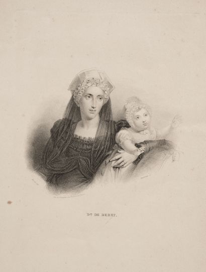 Lot de trois gravures sur papier représentant...