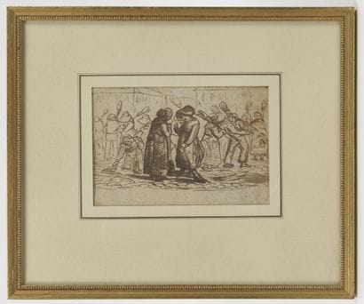 Lot de quatre dessins du XIXème siècle :...