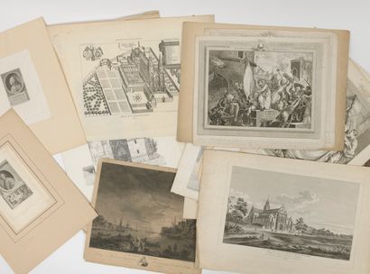 XVIIIème-XIXème siècles
Lot de gravures en...