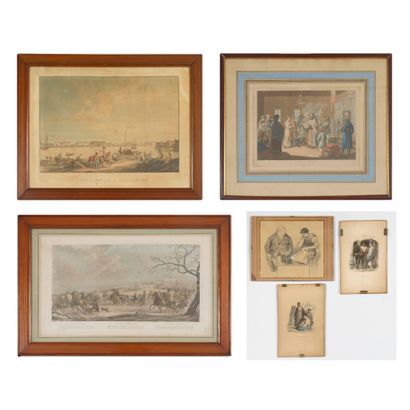 Lot de 6 gravures sur le thème de la Russie...