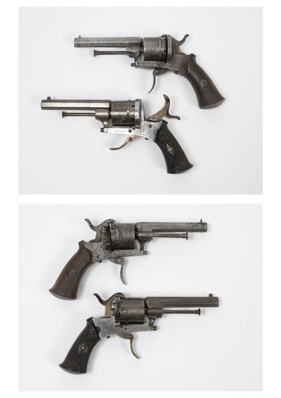 Deux revolvers à broche de système LEFAUCHEUX...
