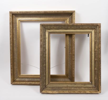 Lot de quatre cadres rectangulaires en bois...