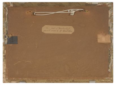 Lot de 5 gravures vues d'optique : 
- Barques...