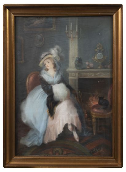 ECOLE FRANCAISE DU XXème siècle
Jeune femme...