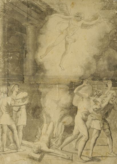 Ecole du XIXème siècle
Lot de trois dessins...