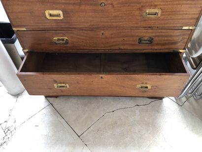 
Marine chest of drawers in stained and exotic...