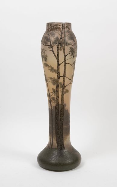 Etablissements LEGRAS 
Large tapered vase...