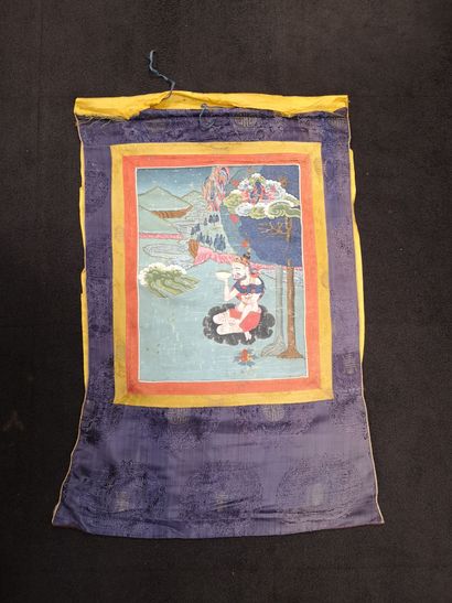 CHINE ou TIBET, XXème siècle
Lot of six tanka...