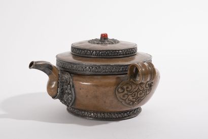 TIBET, fin du XIXème siècle,
Covered copper...