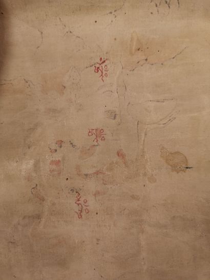 CHINE ou TIBET, XXème siècle
Lot of six tanka...