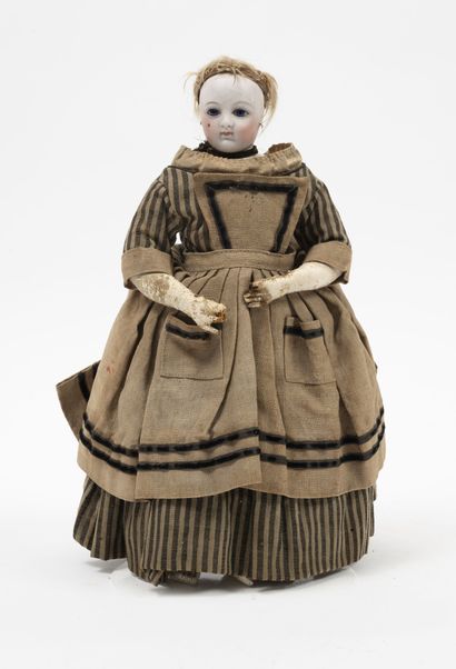 Poupée parisienne.
Swivel head and porcelain...