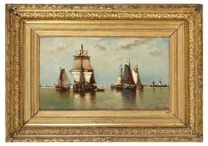 AUGUSTE MUSIN (1852-1920)
Sailboats, in the...