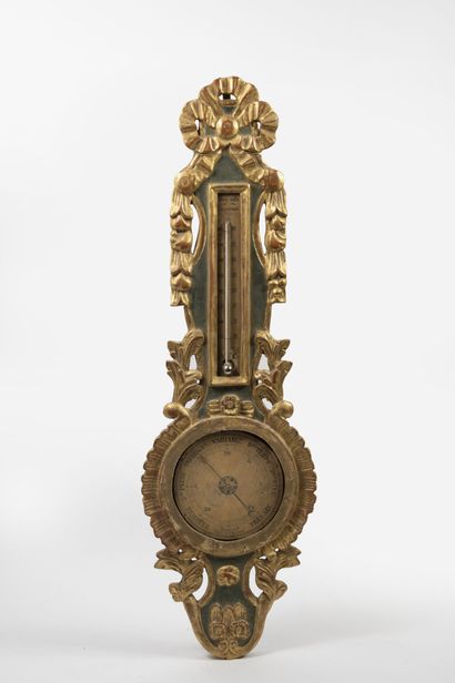 FRANCE, XIXème ou début du XXème siècle
Baromètre-thermomètre...