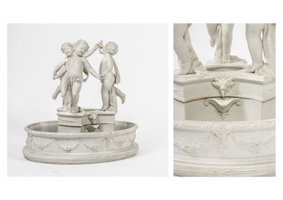 A table top forming an oval jardinière in...