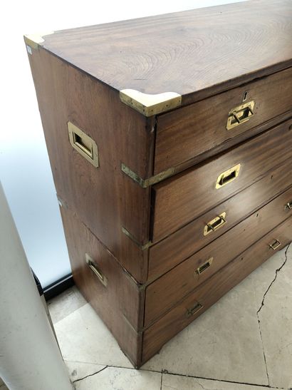 
Marine chest of drawers in stained and exotic...