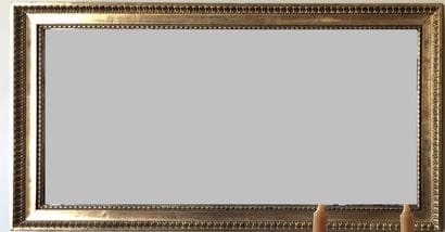 Rectangular mirror with molded wood frame,...