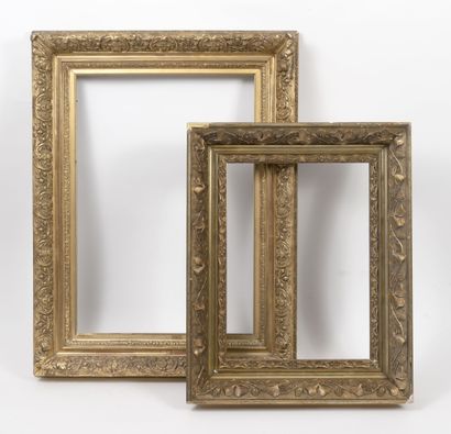 Set of four rectangular frames in wood and...