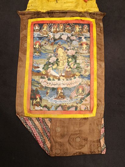 CHINE ou TIBET, XXème siècle
Lot of six tanka...