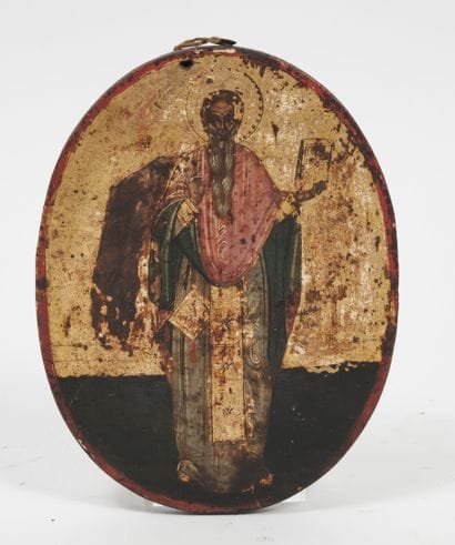 Saint-homme tenant la Bible.

Icône orthodoxe...