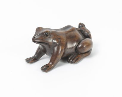 JAPON, XXème siècle
Rosewood netsuke featuring...