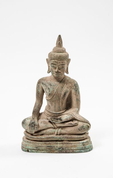 CAMBODGE, XXème siècle
Buddha in bronze with...