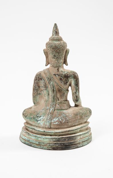CAMBODGE, XXème siècle
Buddha in bronze with...