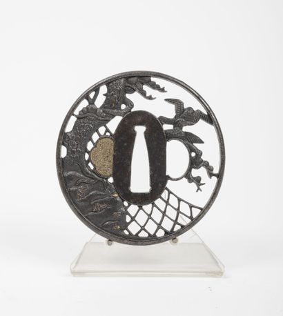 JAPON, fin du XIXème siècle
Tsuba Maru Gata...