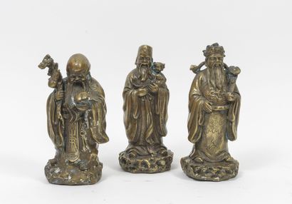 CHINE, XXème siècle
Three wise men. 

Three...