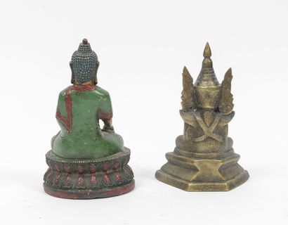 BIRMANIE ou CHINE, XXème siècle
Buddha. 

Three...