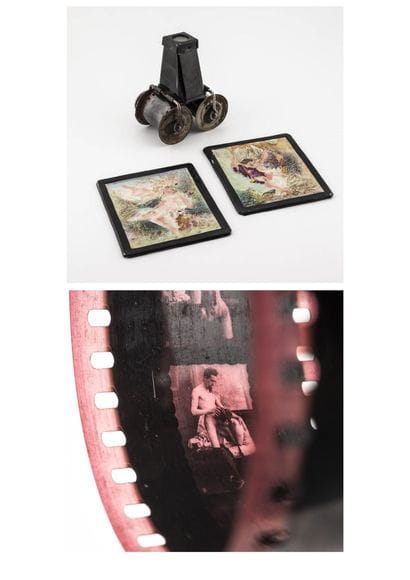 Small viewer, in folded metal, of 35 mm Film...