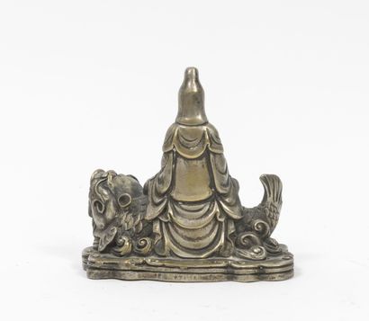 CHINE, XXème siècle
Buddha sitting on a fish...