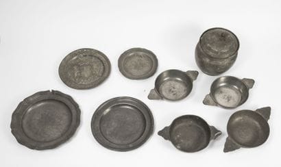 EUROPE, XVIIIème-XIXème siècles
Lot of pewter...