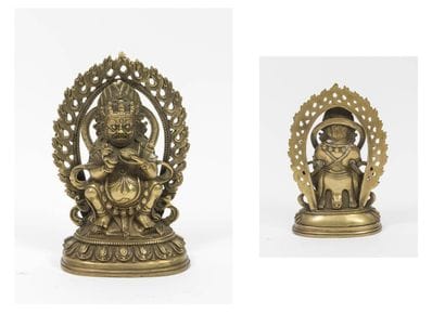 TIBET
Mahakala wearing a skull crown, seated...