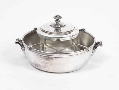 CHRISTOFLE
Silver plated metal caviar display...