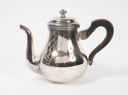 CHRISTOFLE
Coffee pot in baluster with flat...
