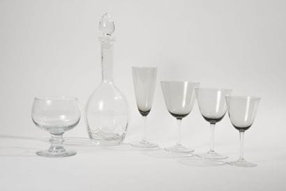 Part of glass service on foot.

In colorless...