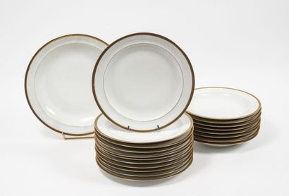 LIMOGES
Part of a white porcelain table service...