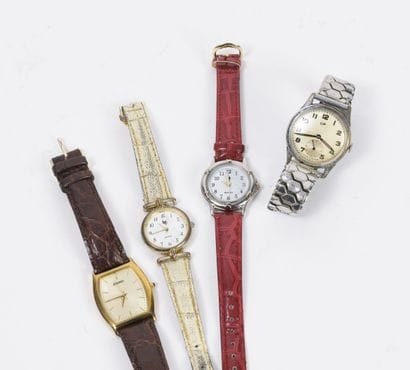 LIP
Three wrist watches :

- one with a round...