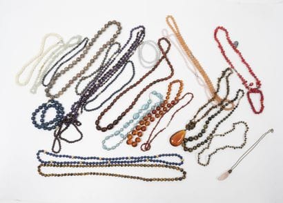 4 necklaces with tiger eye beads. 

One of...