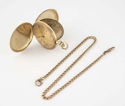 Yellow gold (750) pocket watch.

Back cover...