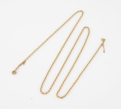 Necklace with forçat link. 

Spring ring...